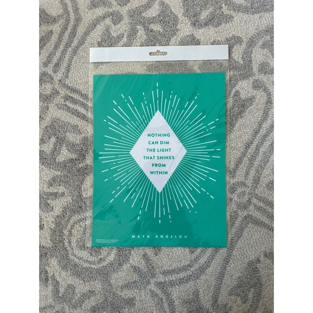 Chalk Couture Maya Angelou Quote Chalk Transfer B201141 Reusable Stencil New